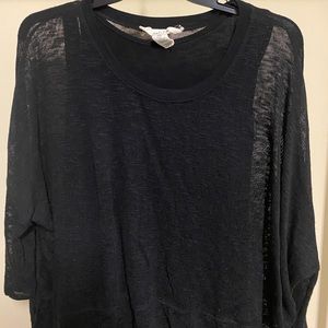 Black long sleeve mesh shirt